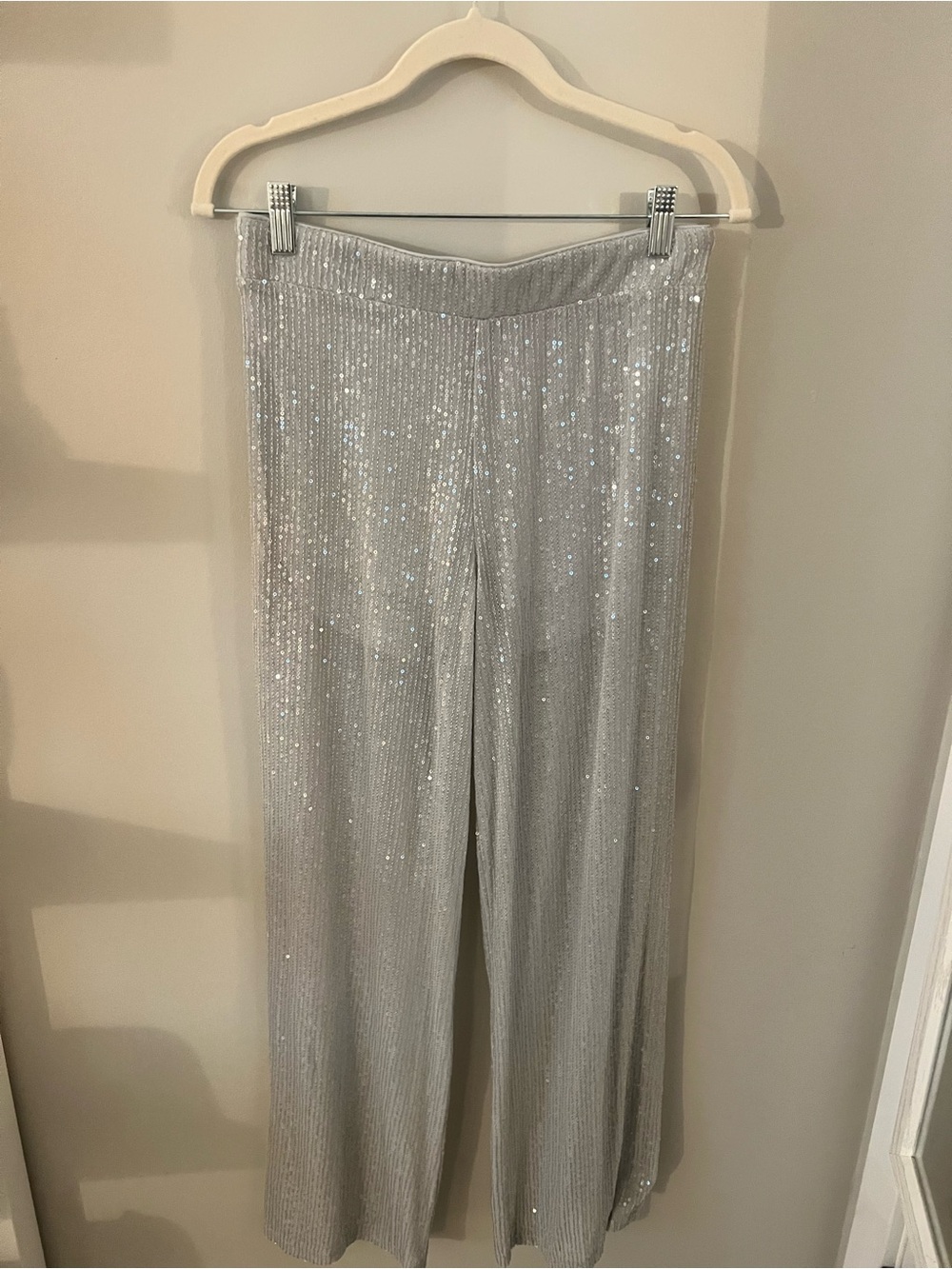 wild fable Silver Sequin Wide-Leg Pants